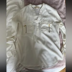 Silky cream white Michael Kors blouse